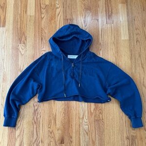 Golden Goose Journey Collection navy cropped sweatshirt